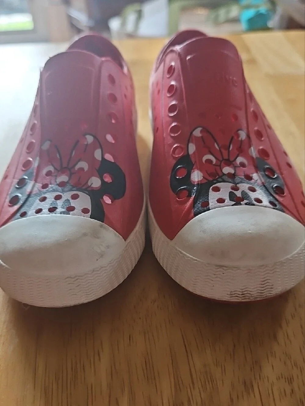 Native Kids Red Minnie Mouse Slip-On Water Shoes